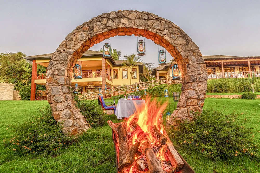 Landscaped lodge gardens