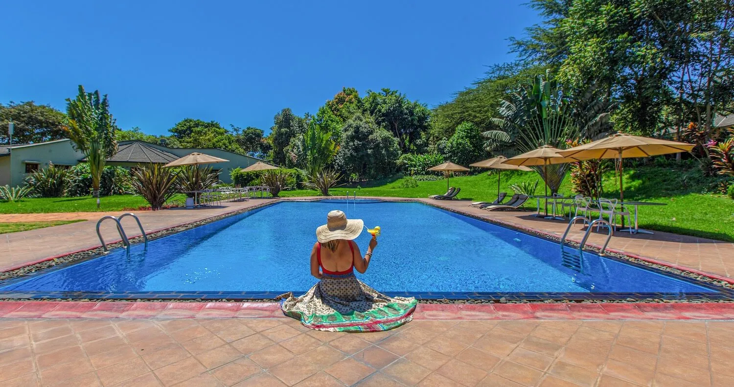Garden swimming pool