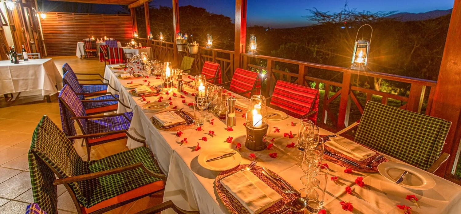 Evening terrace dining