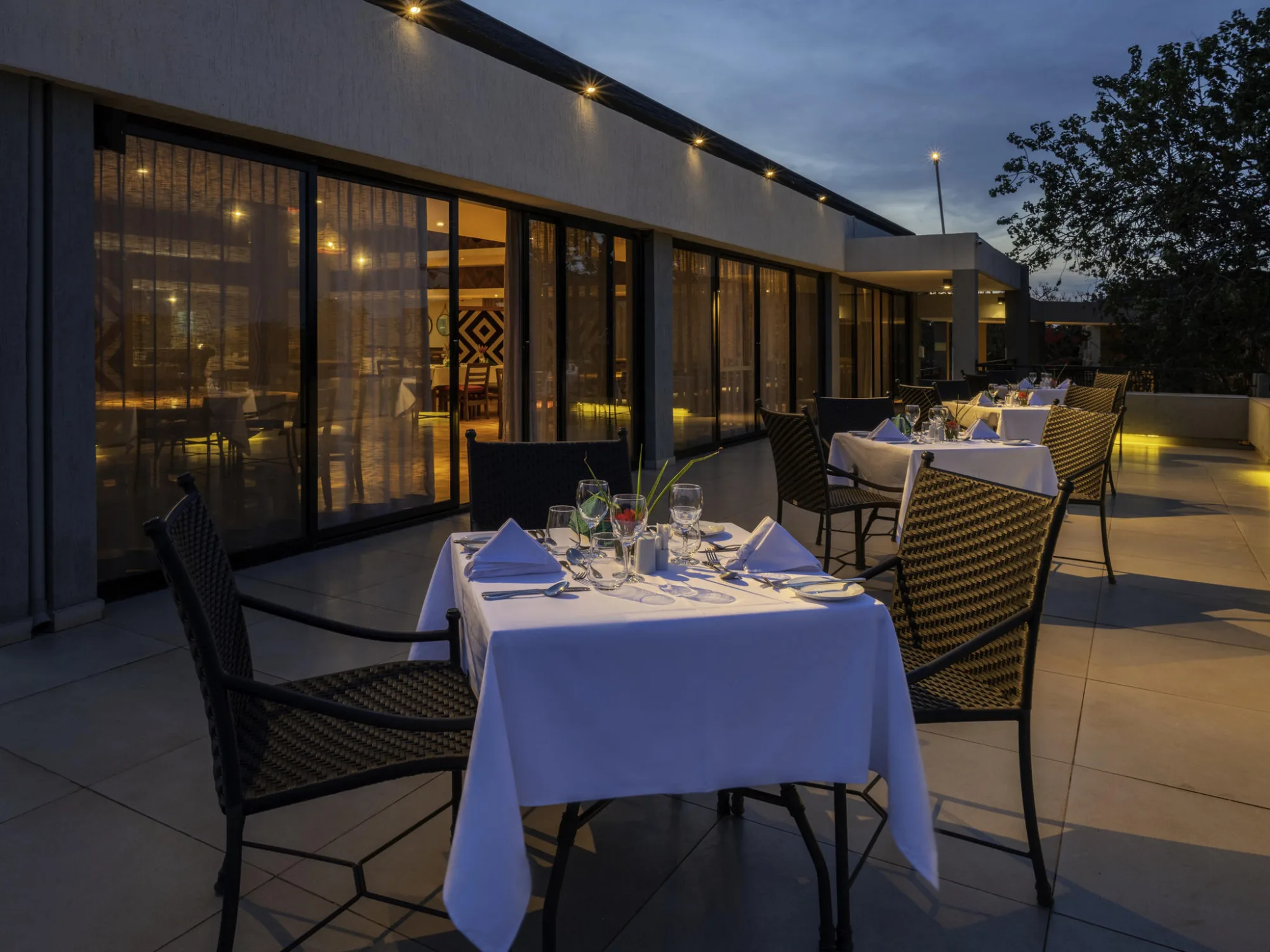 Outdoor dining terrace
