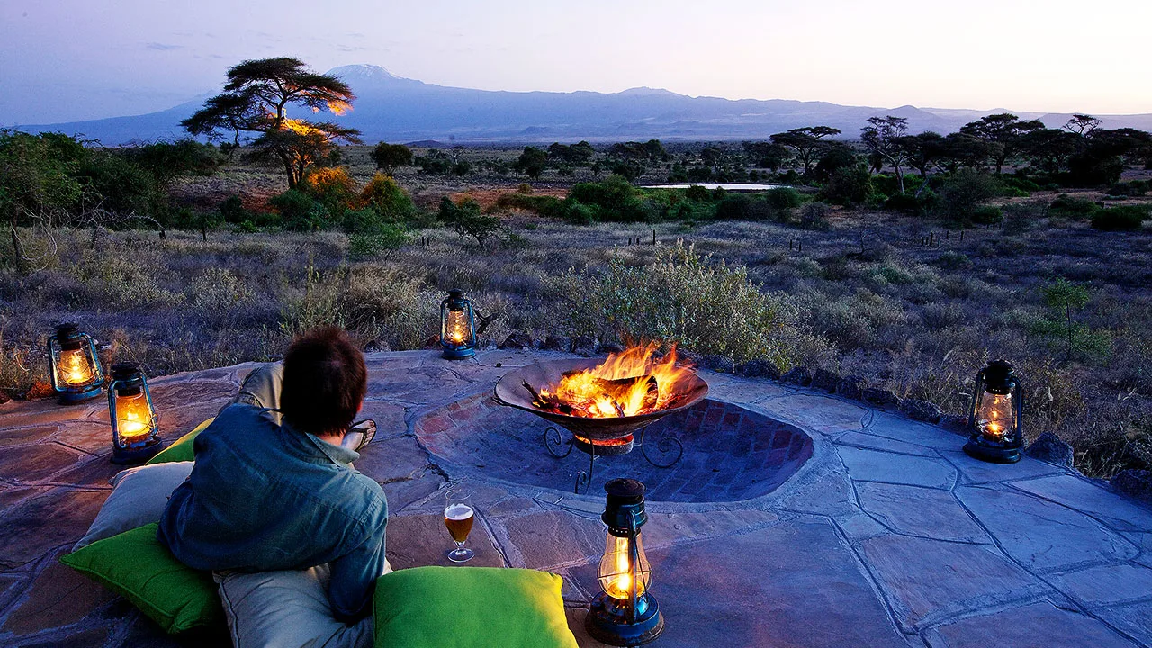 Kilimanjaro-view campfire