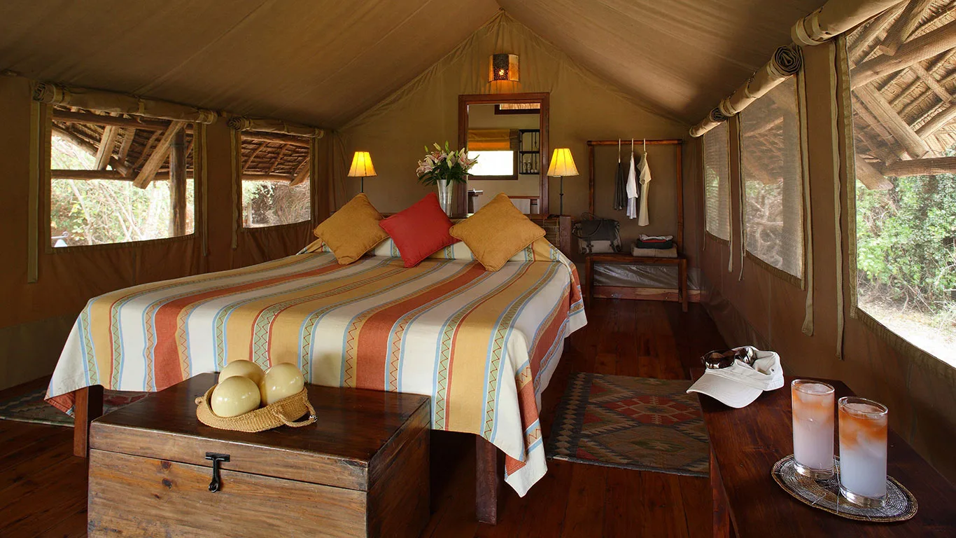 Guest tent interior