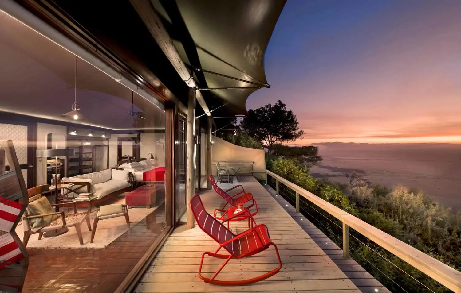 Escarpment deck at dusk