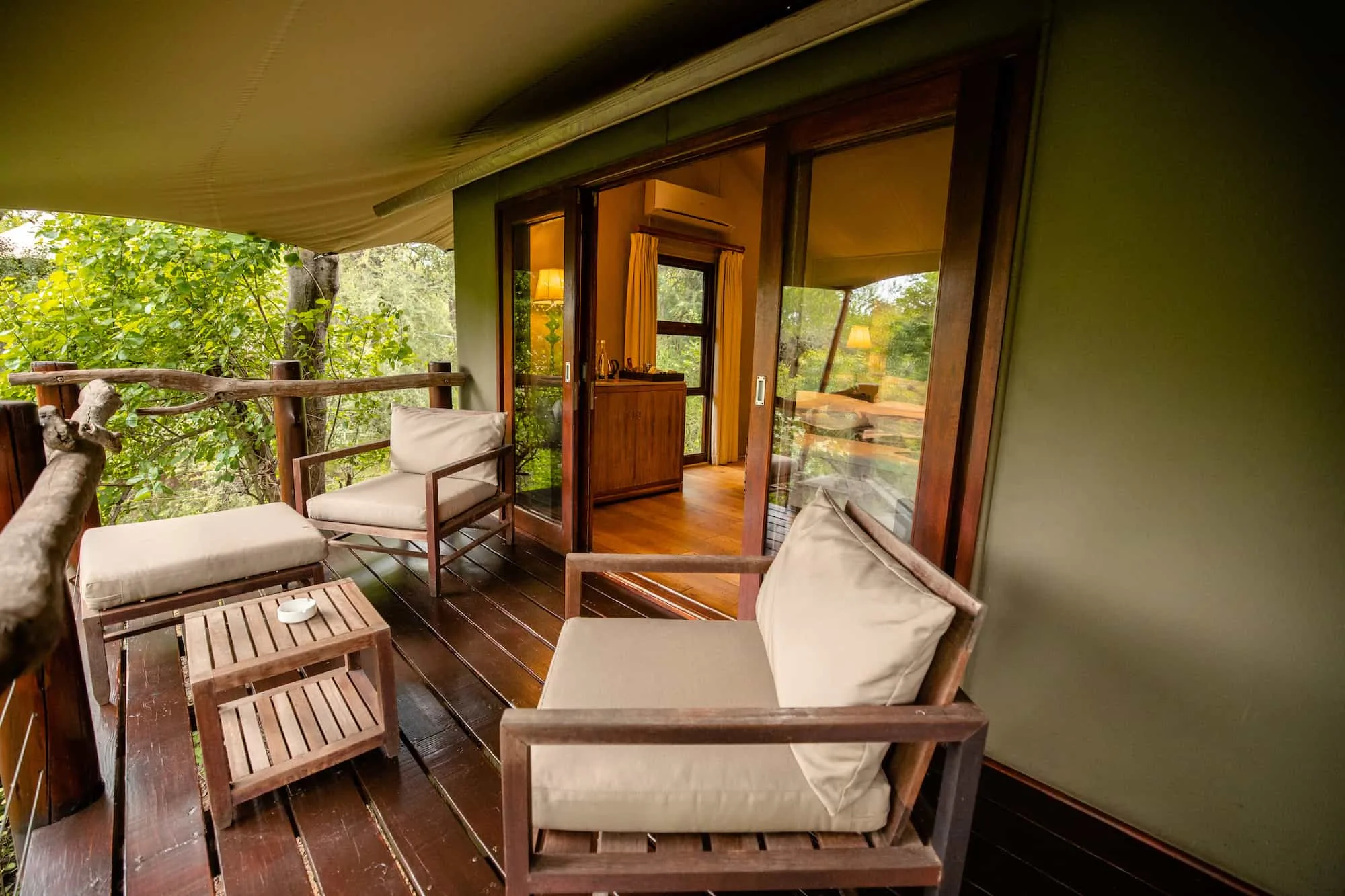 Elevated private balcony