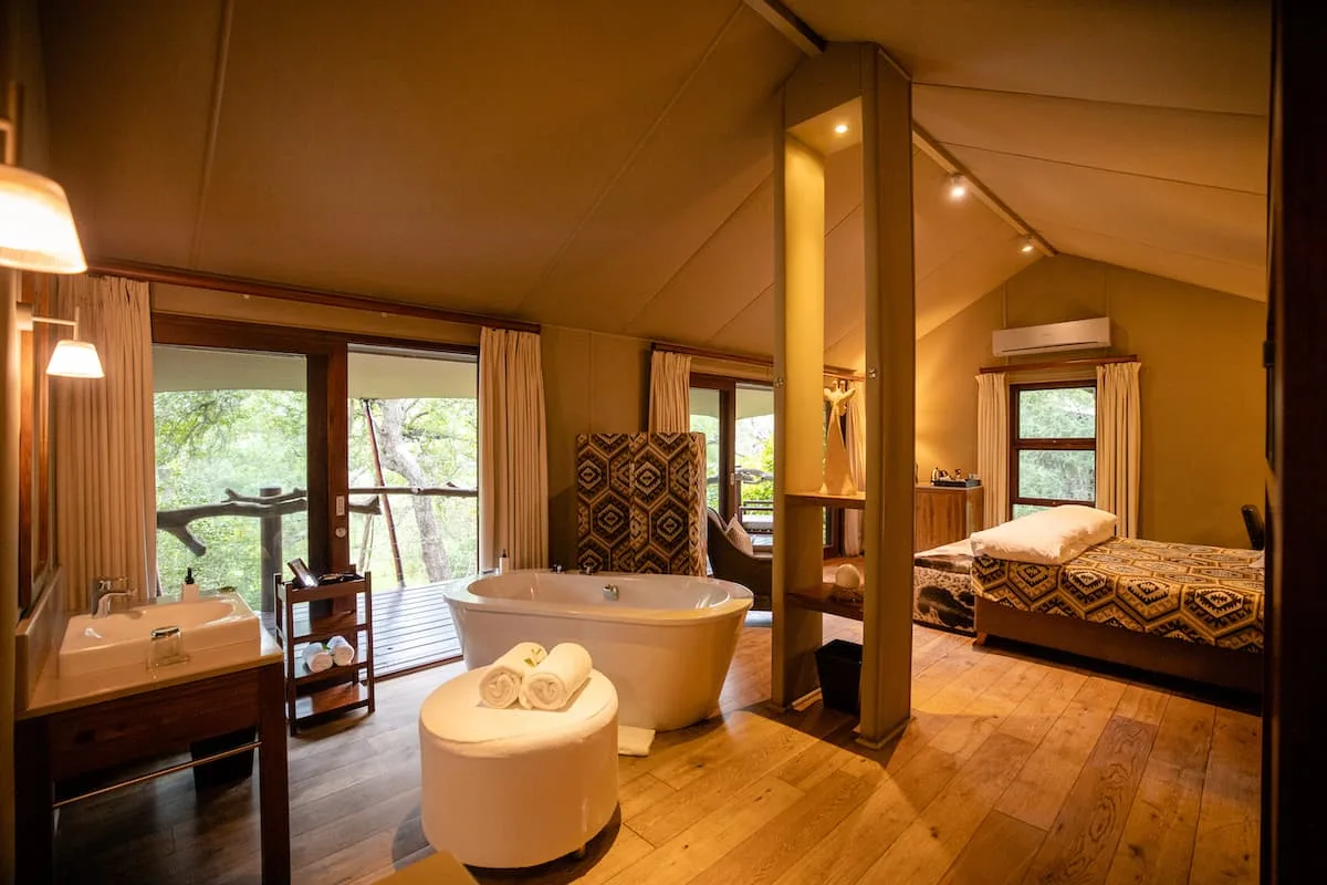 Spacious tented suite