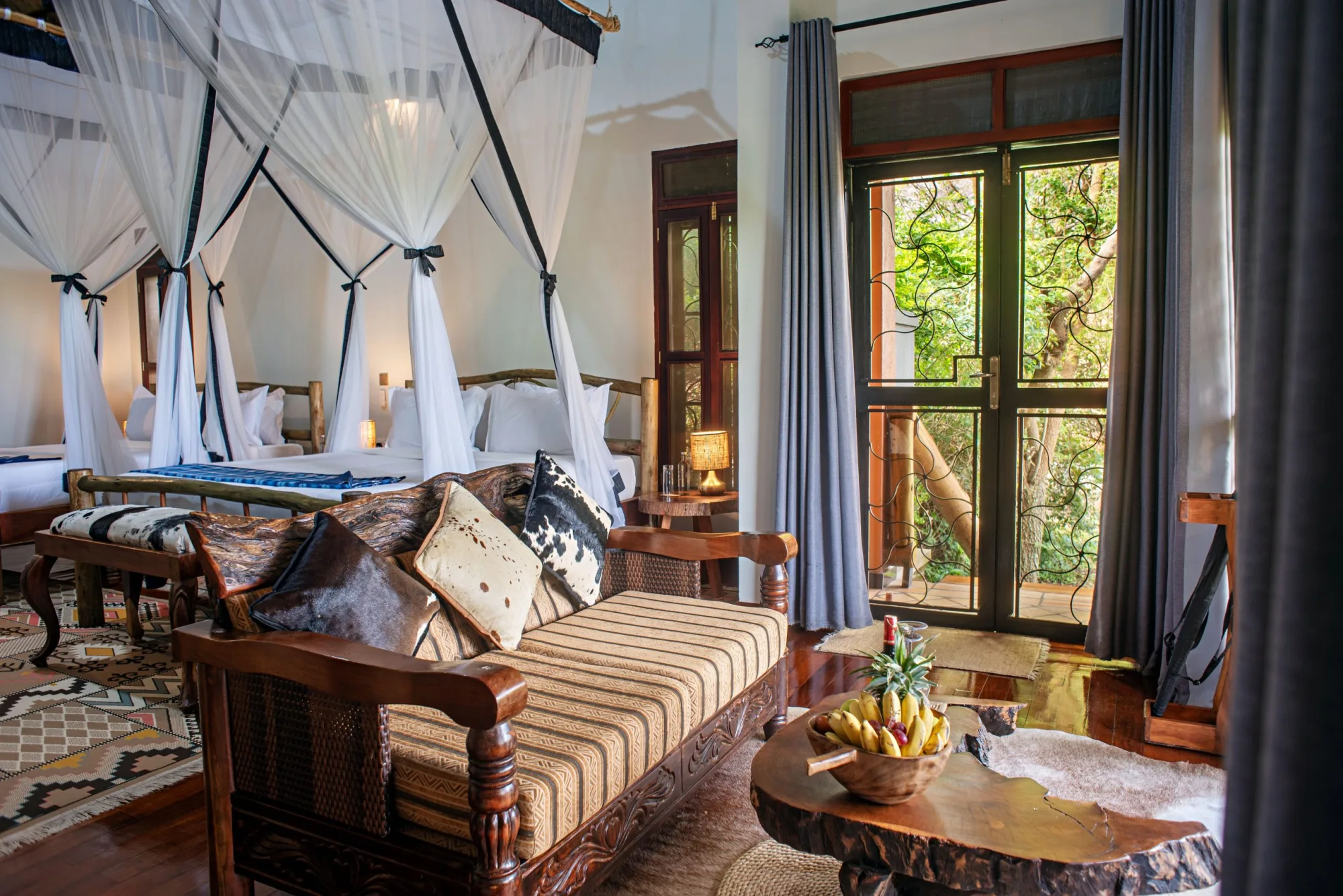 Cottage bedroom and lounge