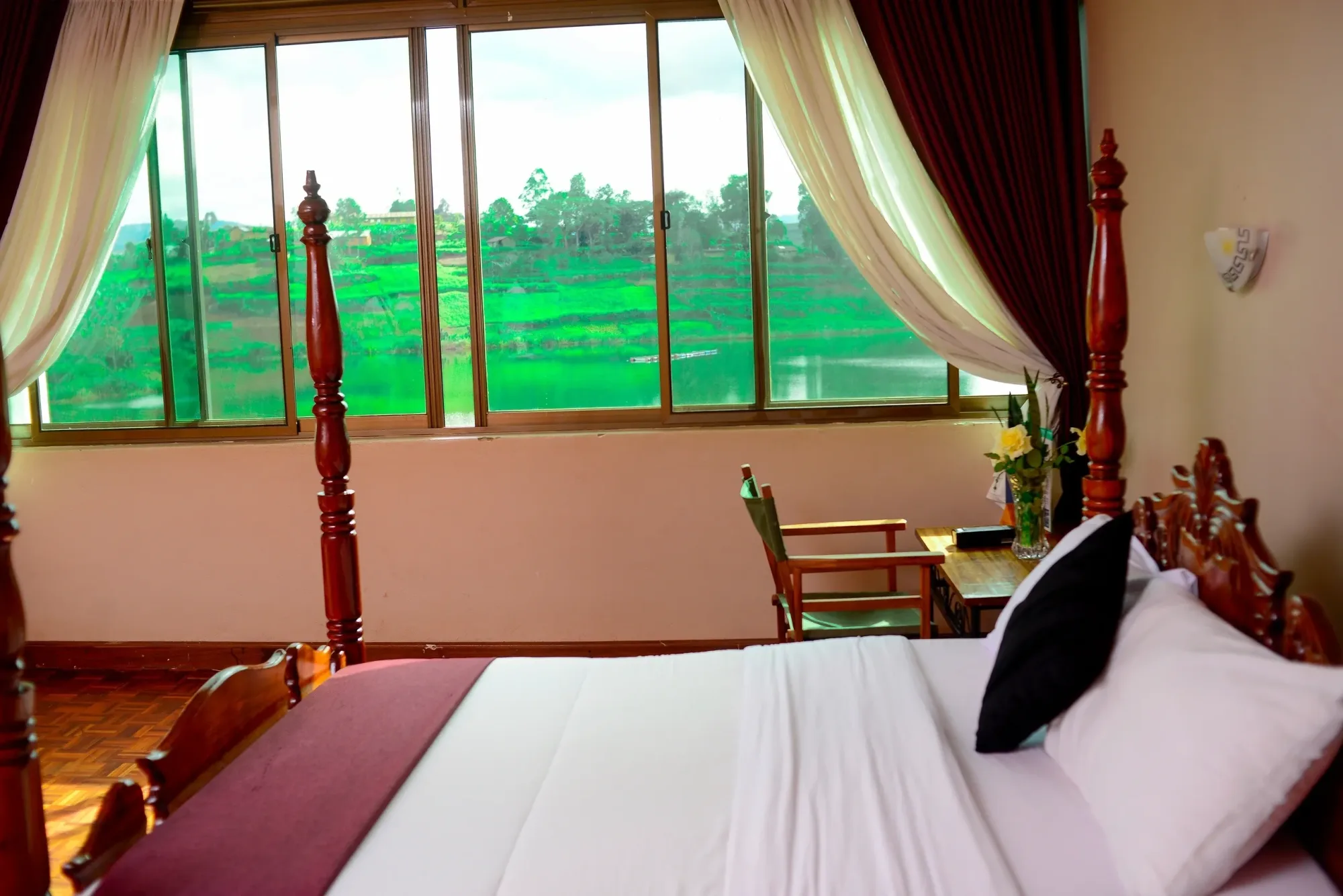 Lake-view guest room