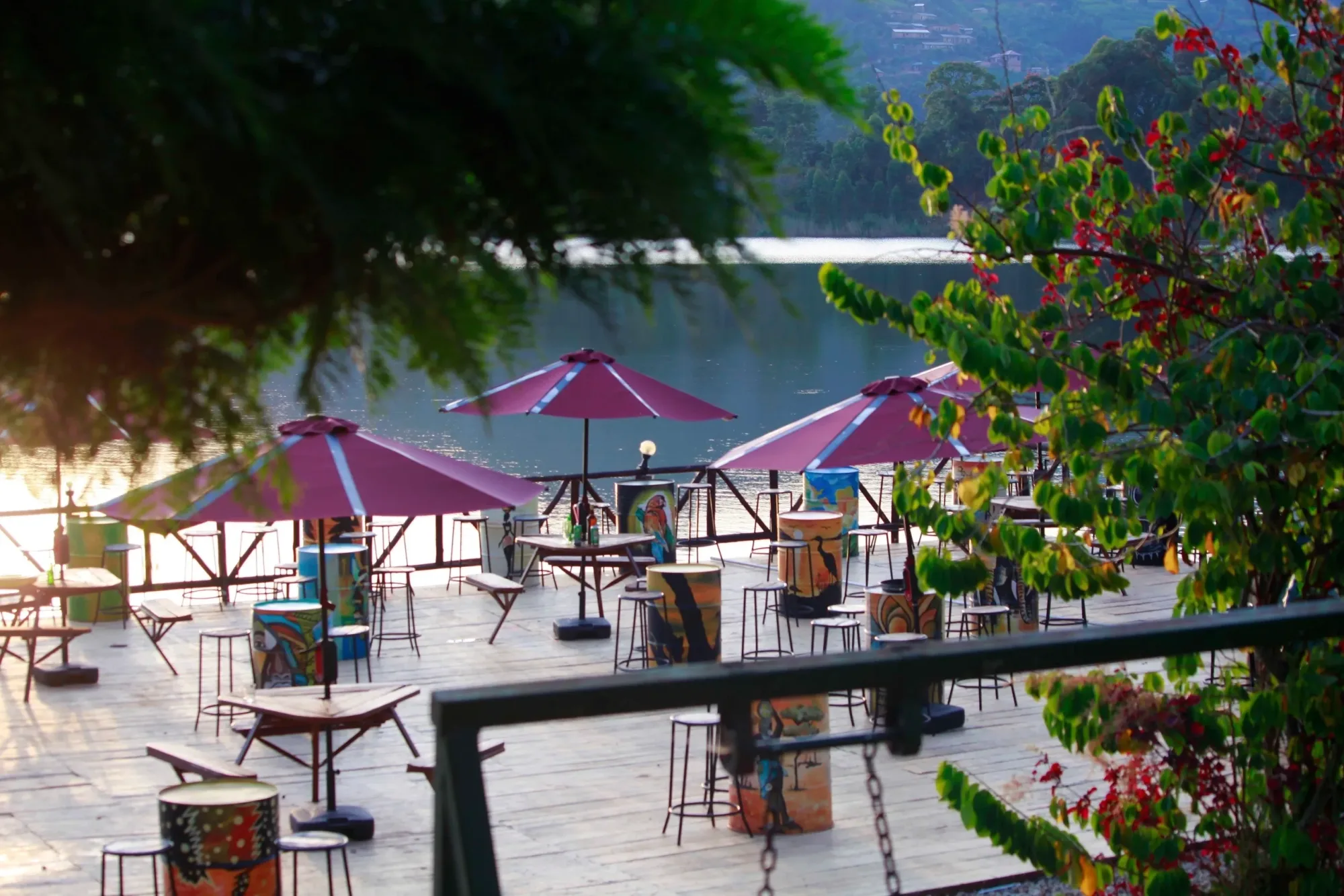 Lakeside dining dock