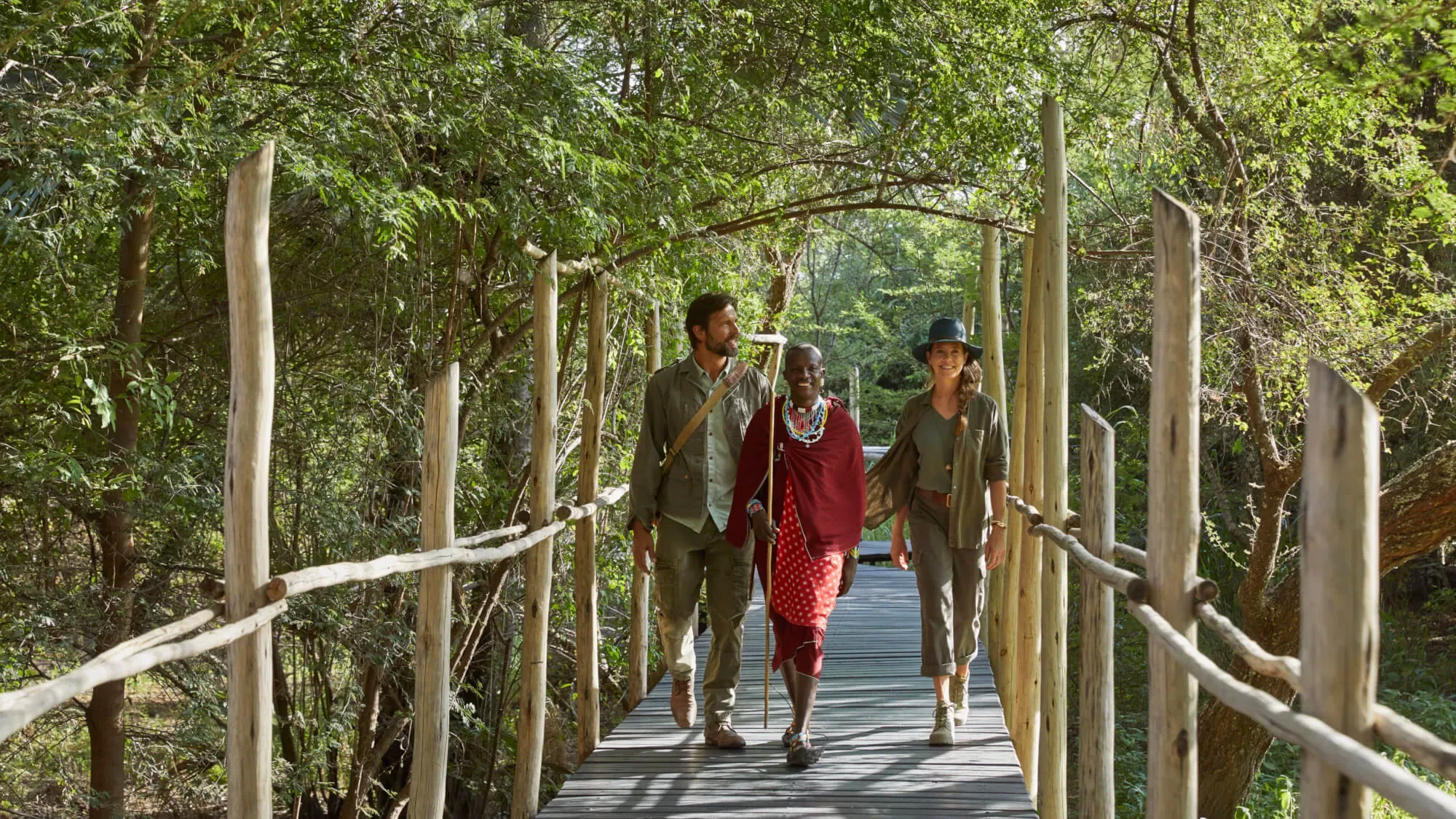 Raised woodland walkway