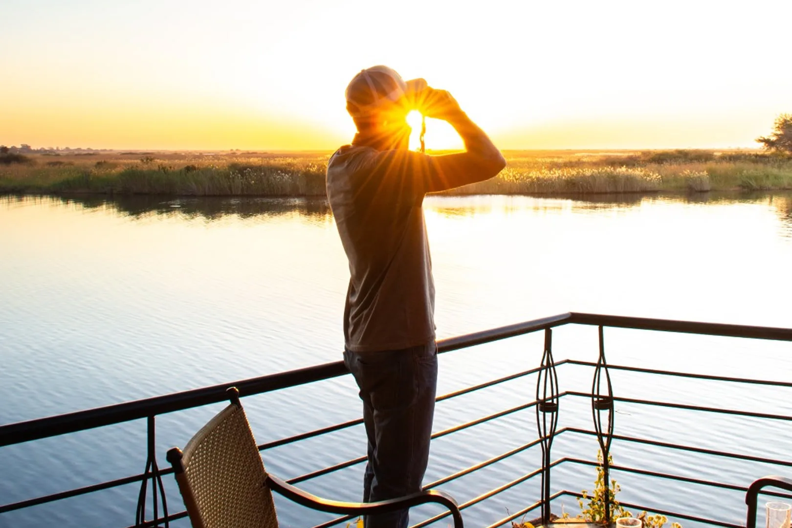 Chobe River sunset deck