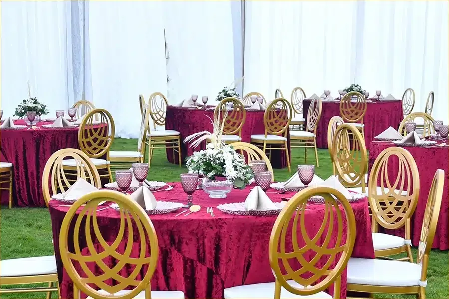 Eka Gardens hosts weddings and outdoor functions on the hotel's landscaped lawn.