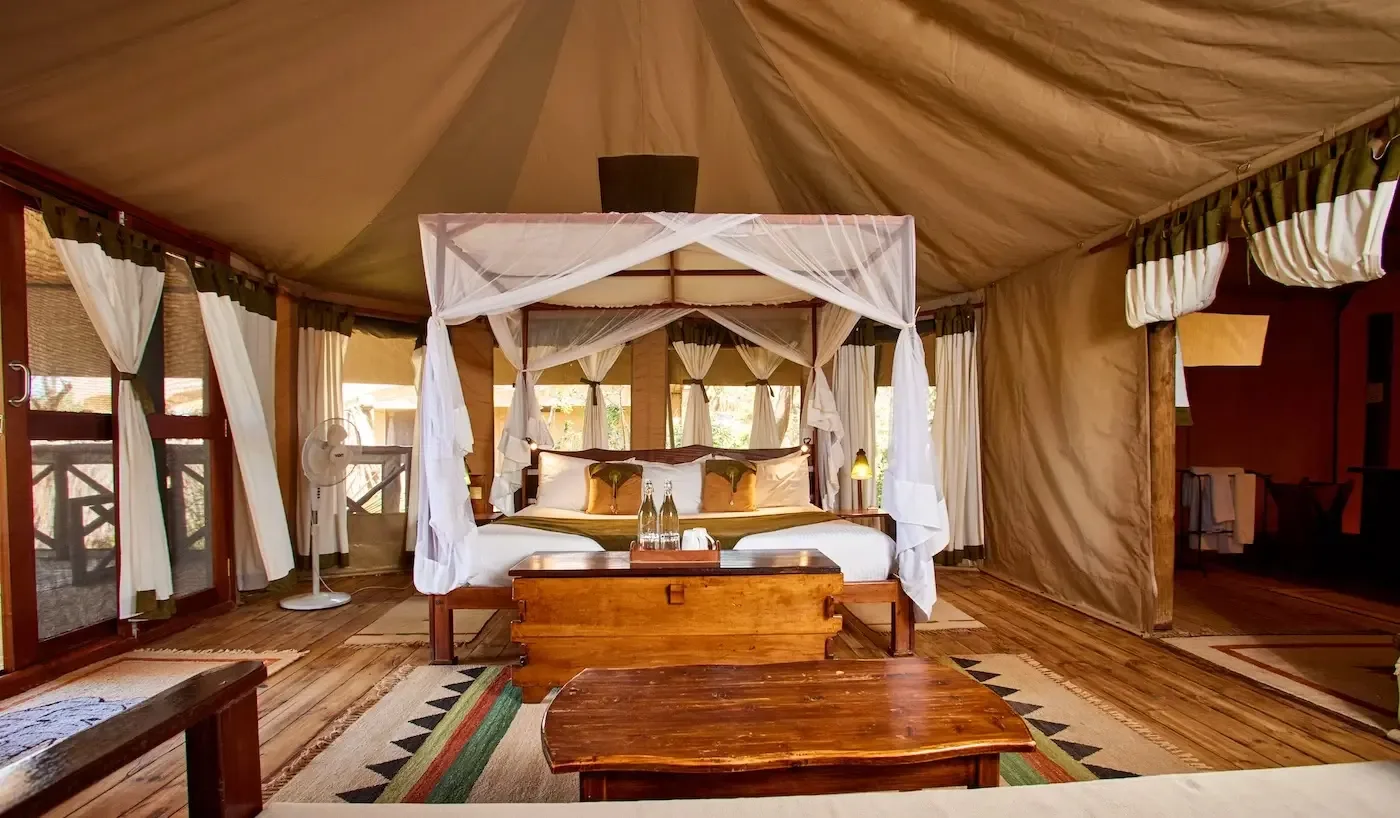 Riverfront safari tent