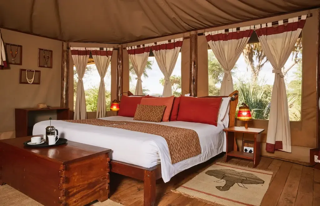 River-facing guest tent