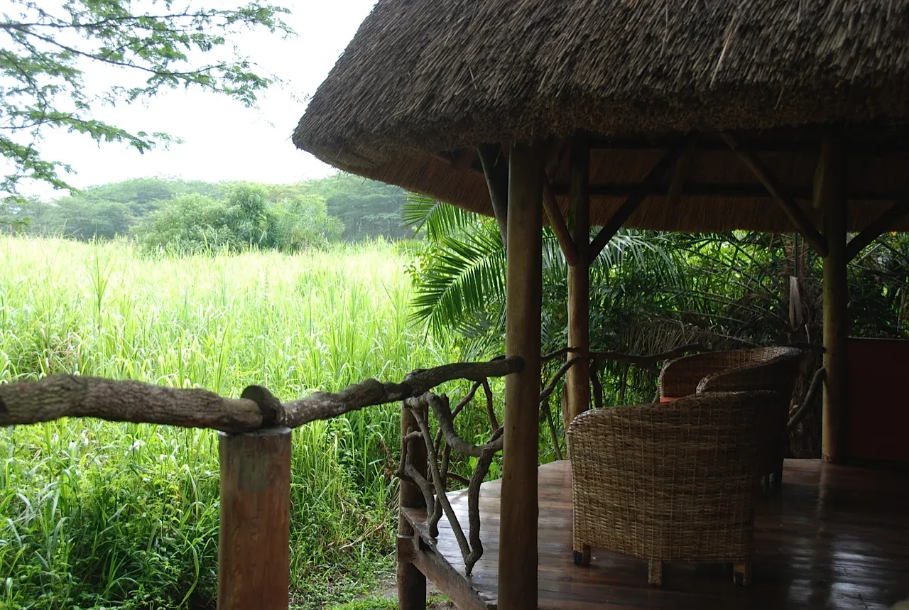 Grassland-facing veranda