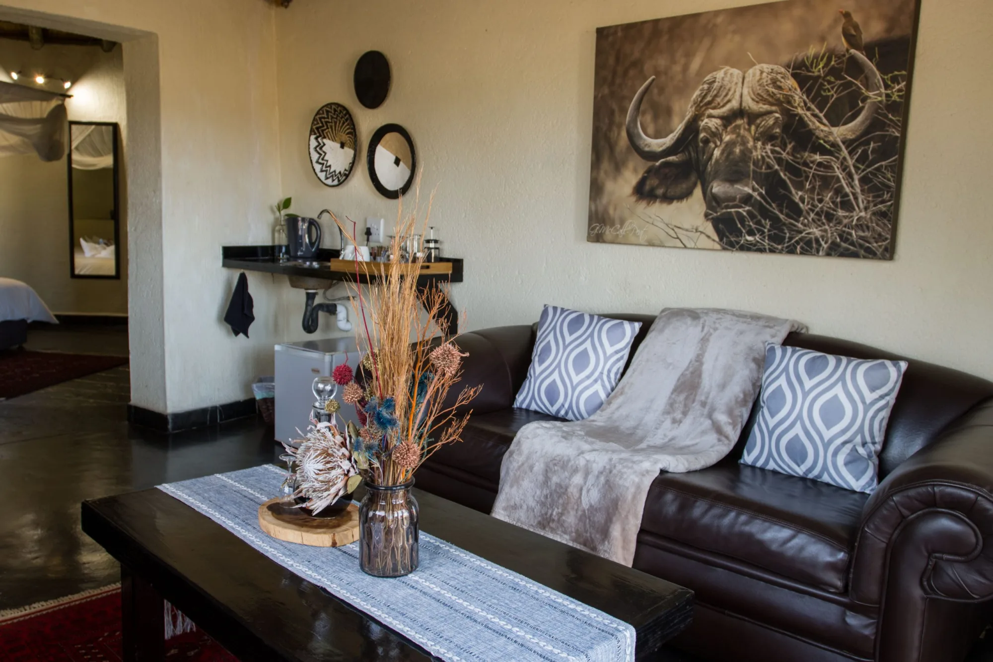 Private suite sitting area