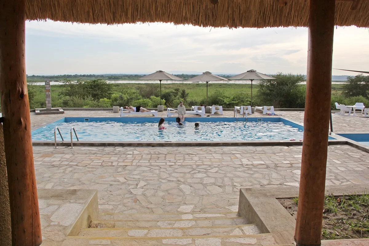 Pool with Albert Nile views