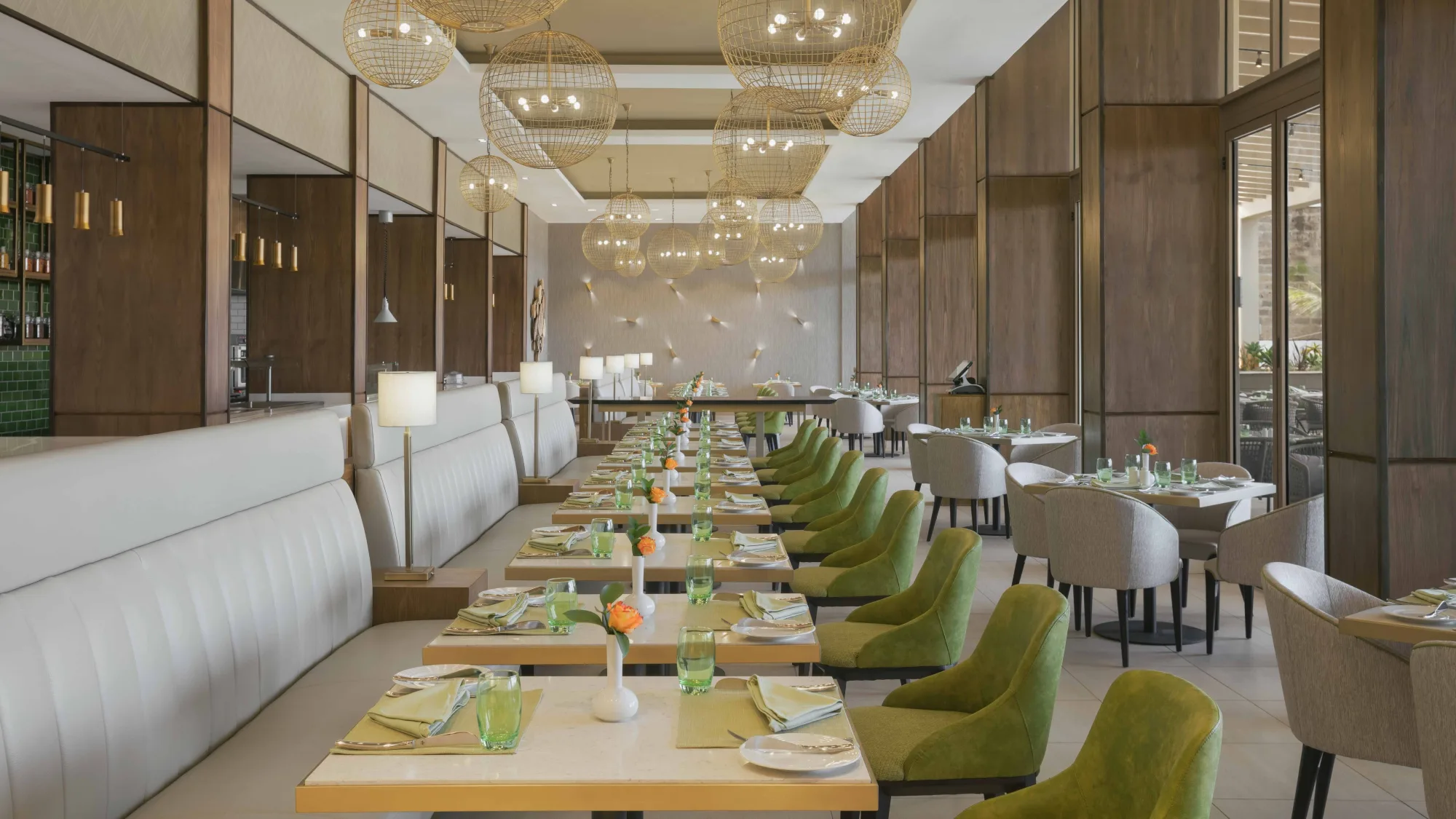 The Marketplace restaurant, serving international cuisine in a stylish setting