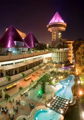 The hotel's grounds in the heart of Kampala, minutes from the city center
