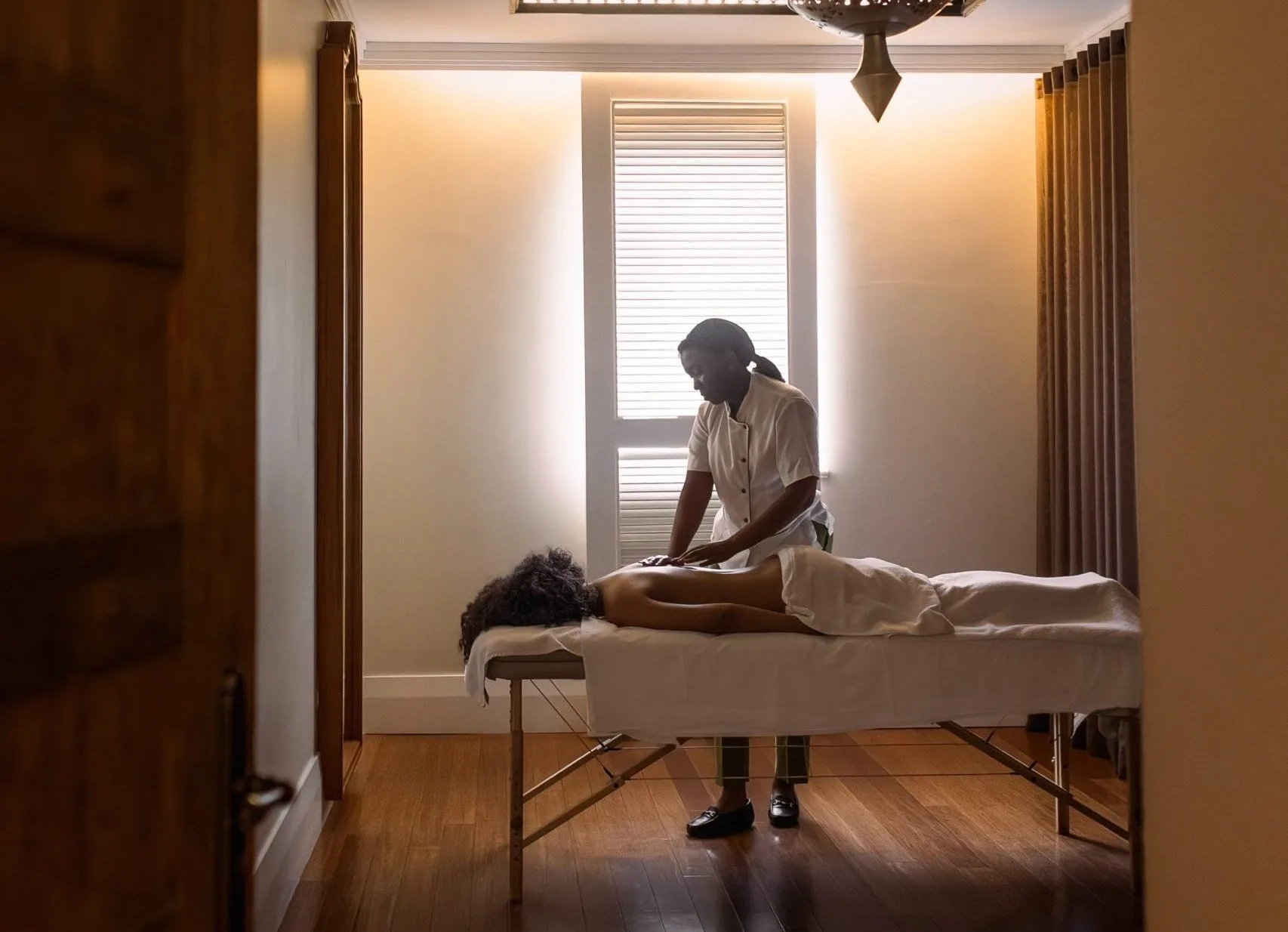 Massage treatment room