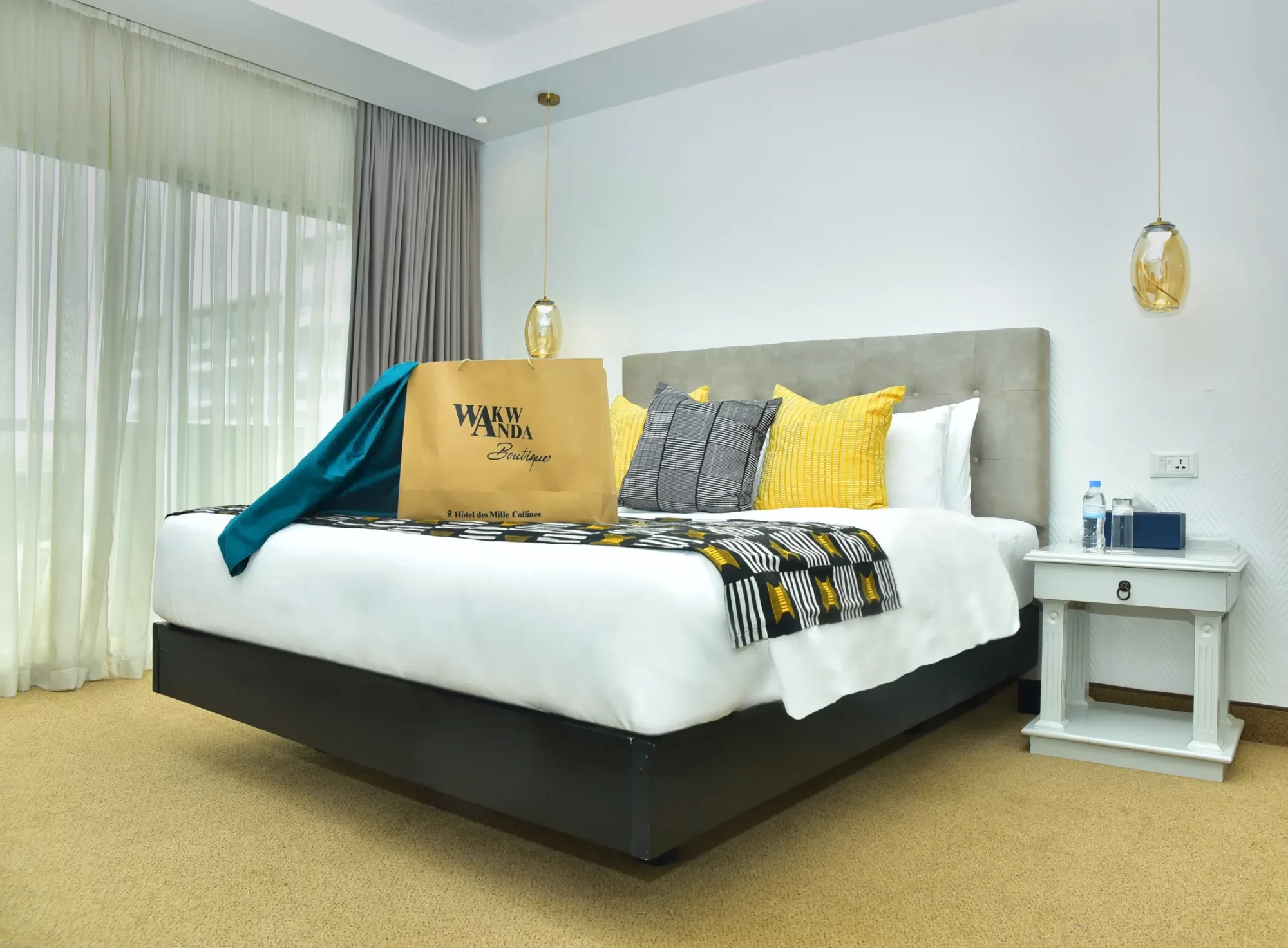 A Superior Suite bedroom with contemporary decor.