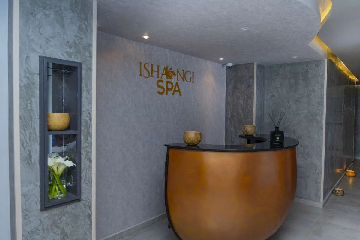 The reception of Ishangi Spa, the hotel's wellness centre.