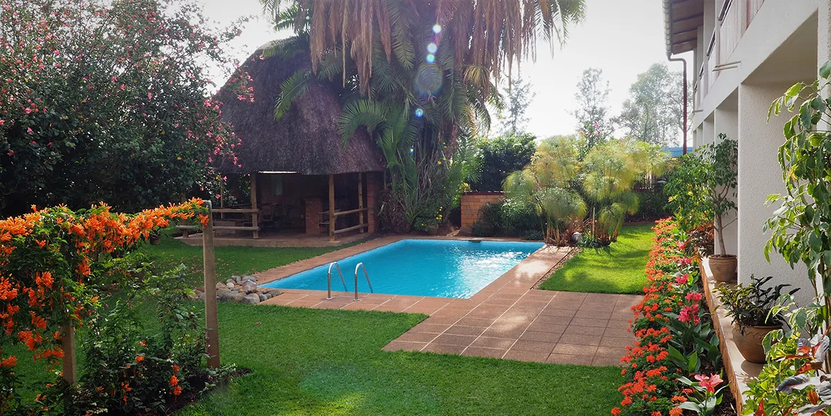 Tropical garden pool