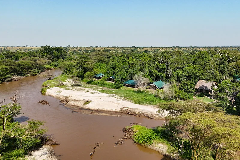 Riverside camp tents