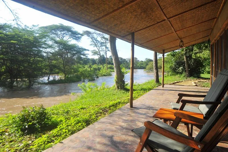 River-view tent veranda