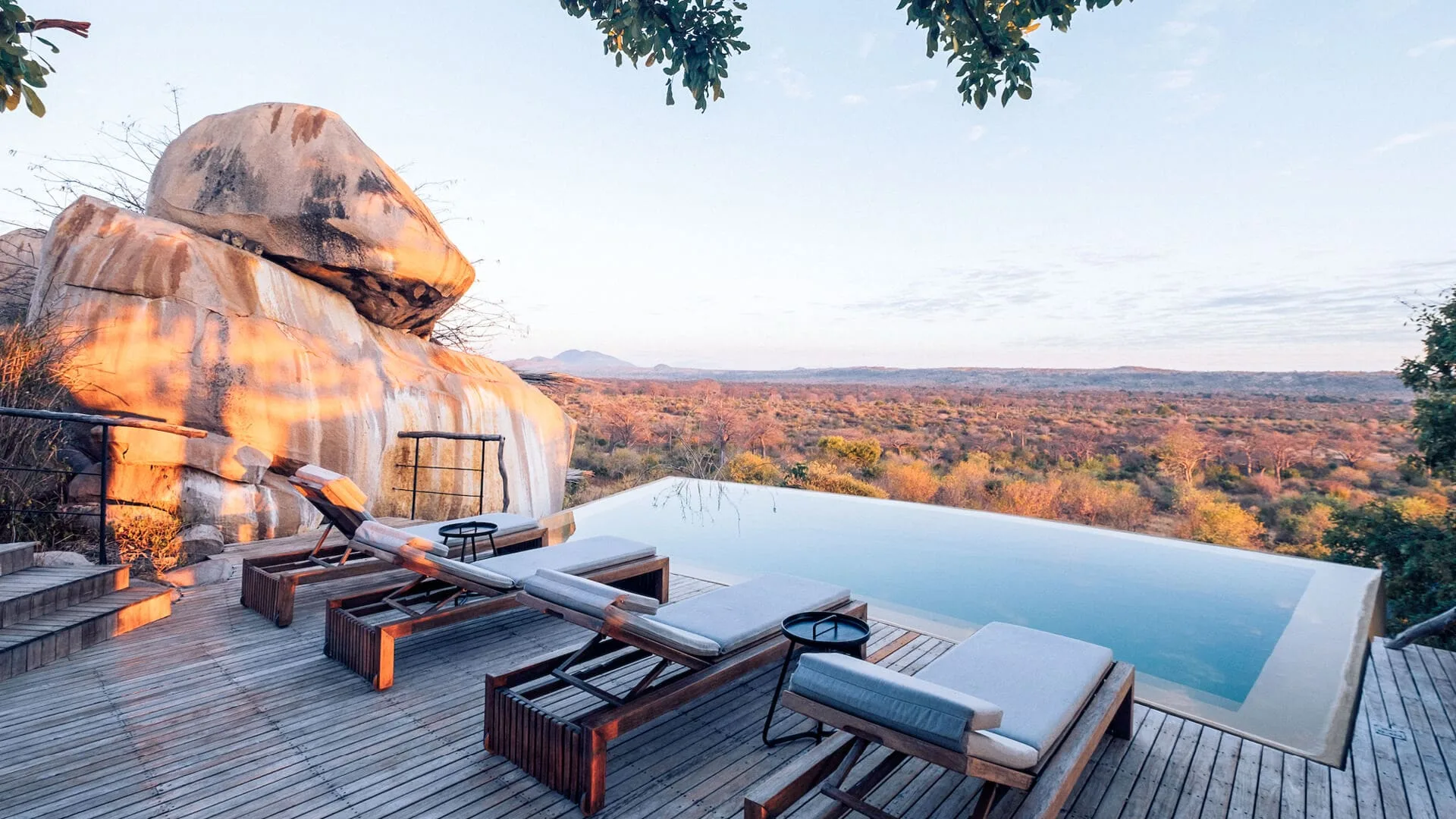 Infinity pool overlooking Ruaha