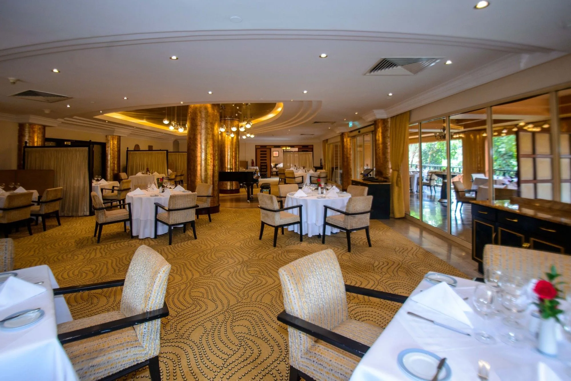 Fine dining at the Pearl of Africa restaurant