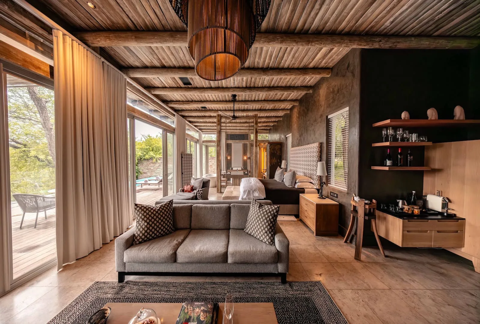 Open-plan villa lounge