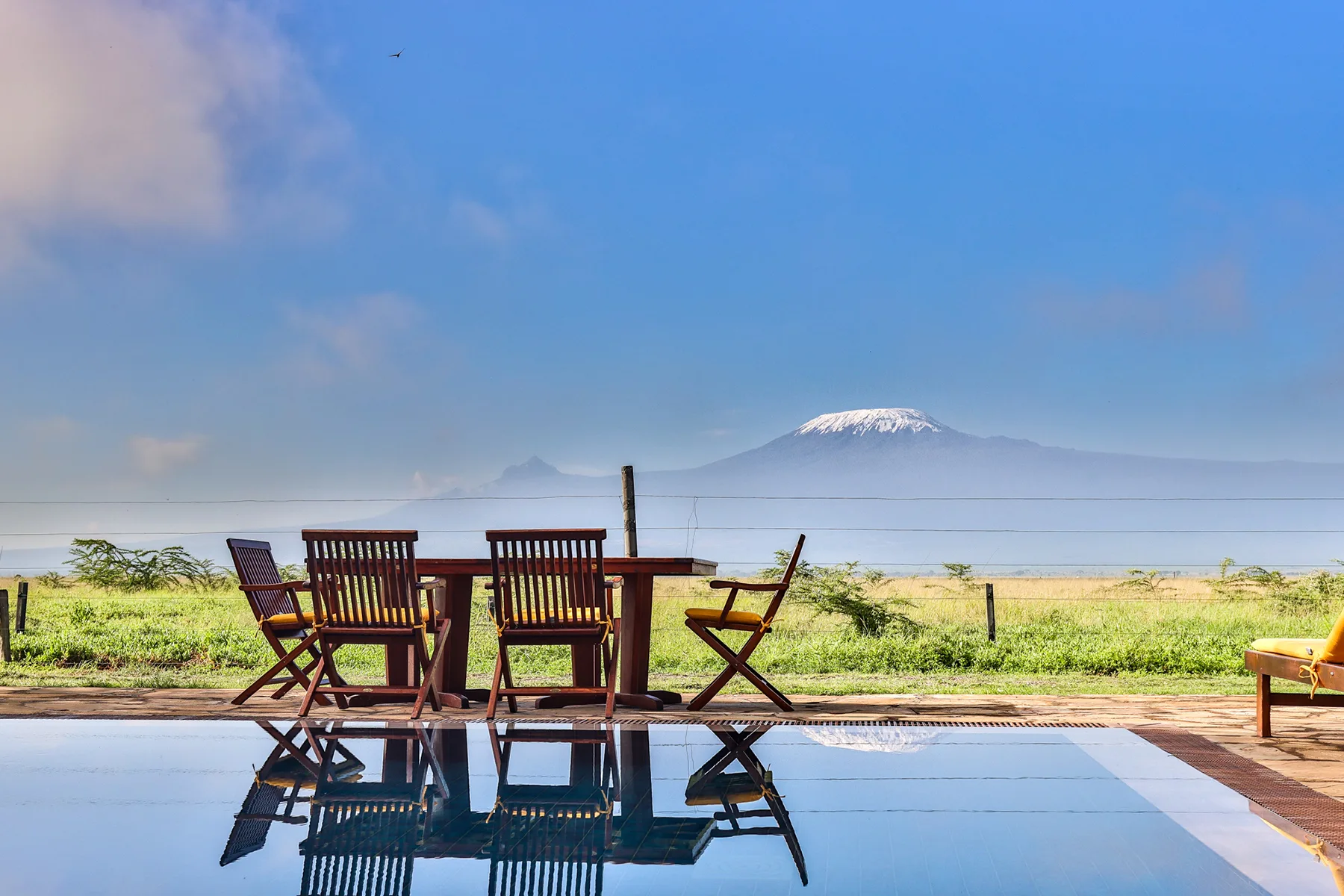 Private pool and mountain view