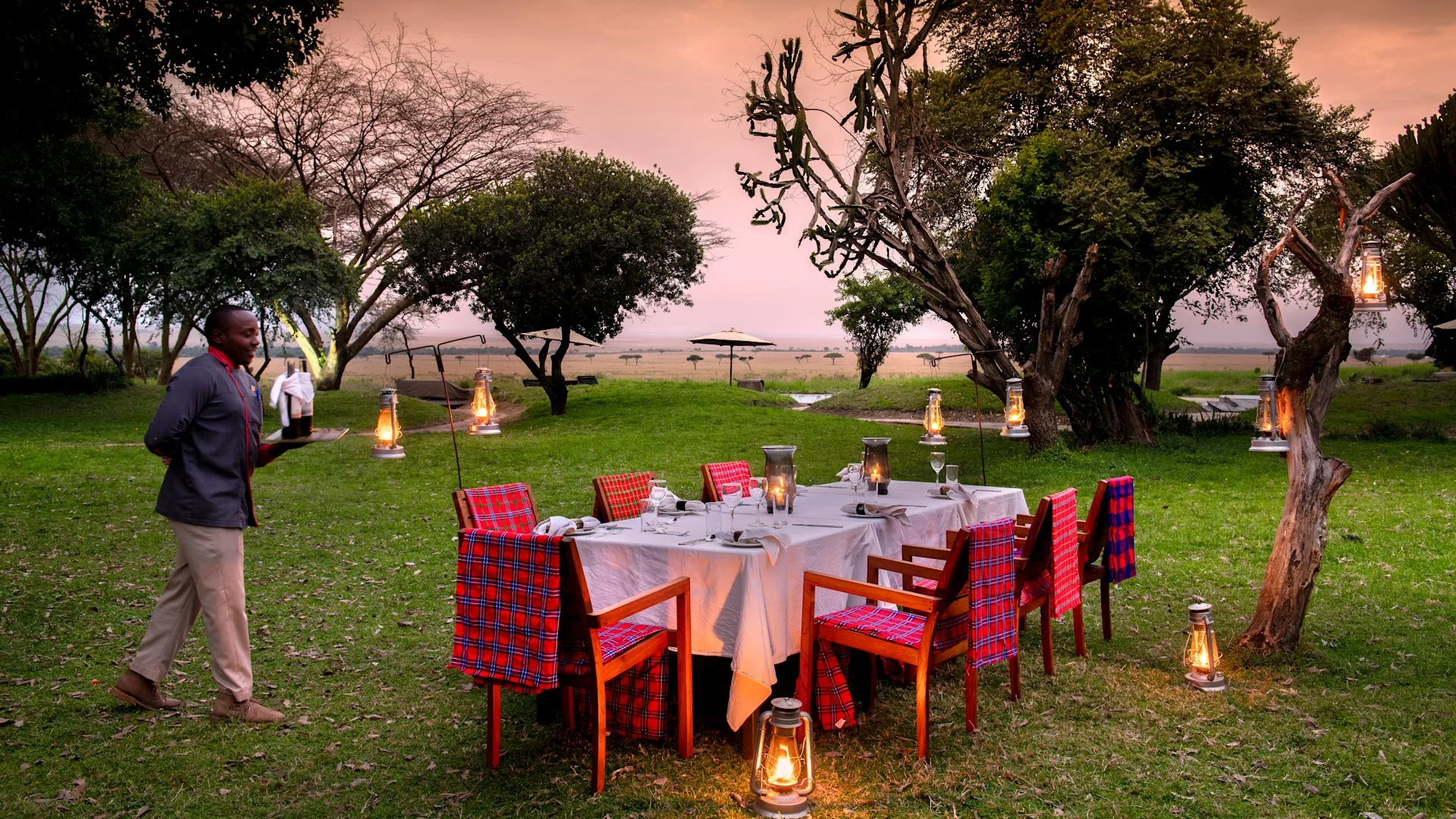 Private lawn dinner