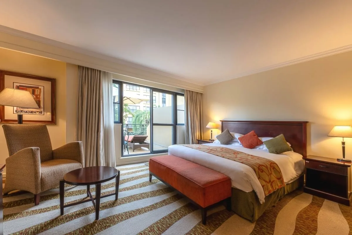 A Deluxe Room, one of 148 sophisticated rooms and suites.
