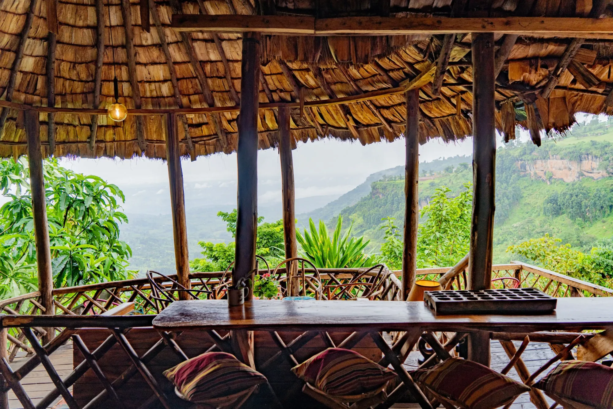 Cliffside restaurant terrace