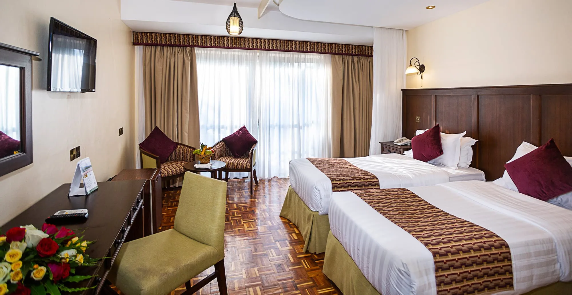 Spacious twin room