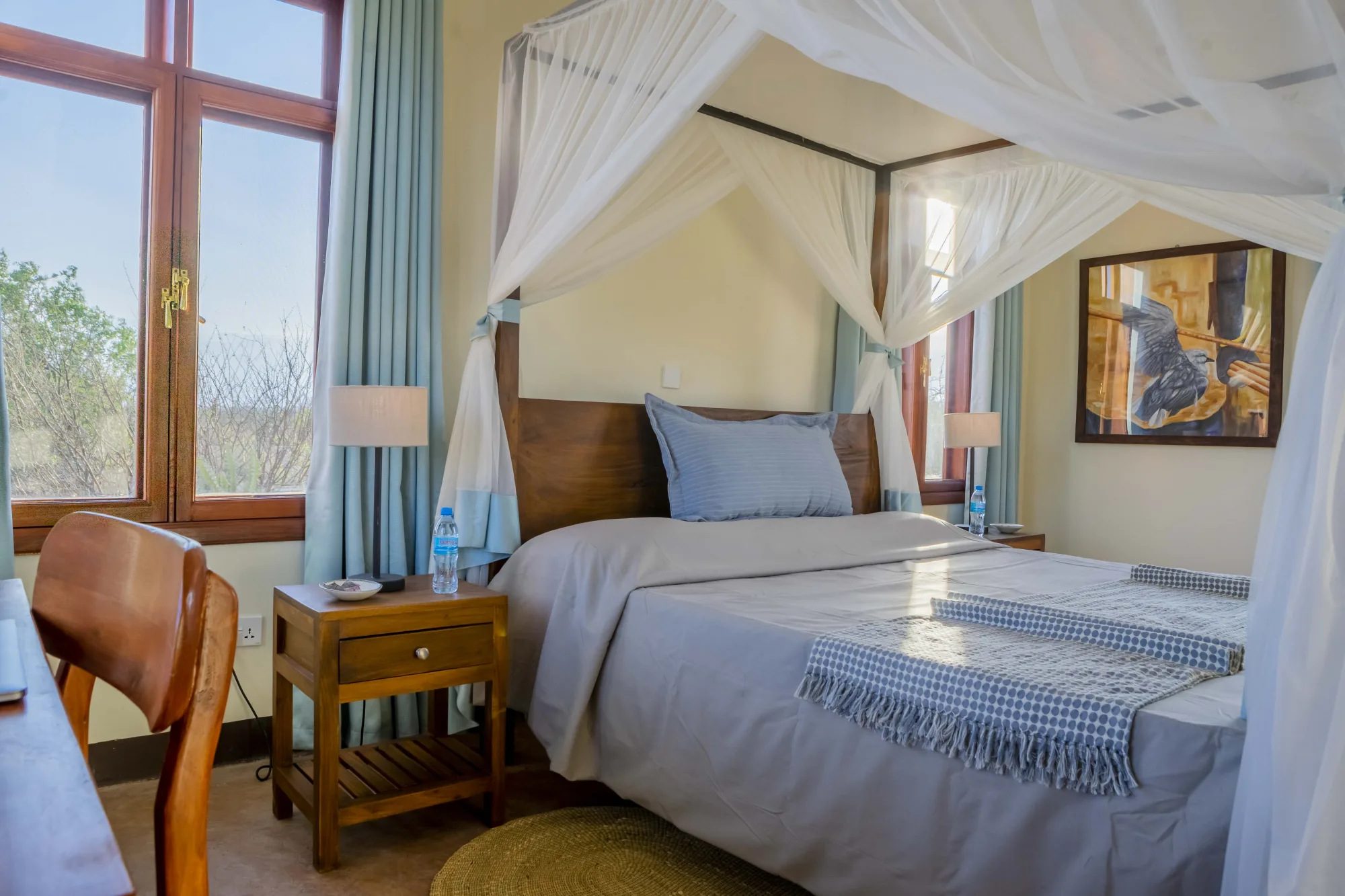 Lake-facing guest room
