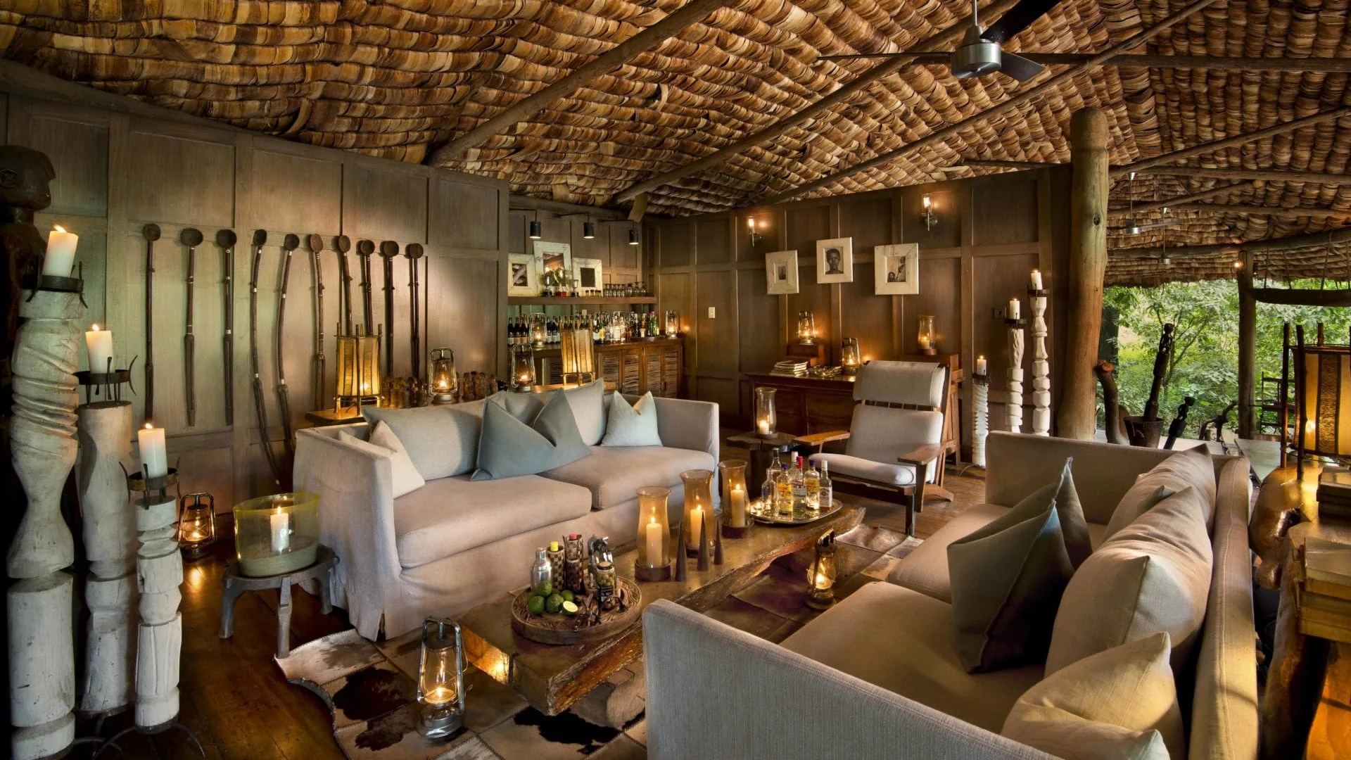 A relaxed communal lounge area for guests between activities.