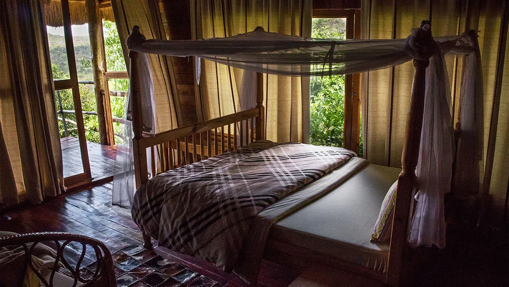 Inside one of the lodge's spacious en-suite cottages