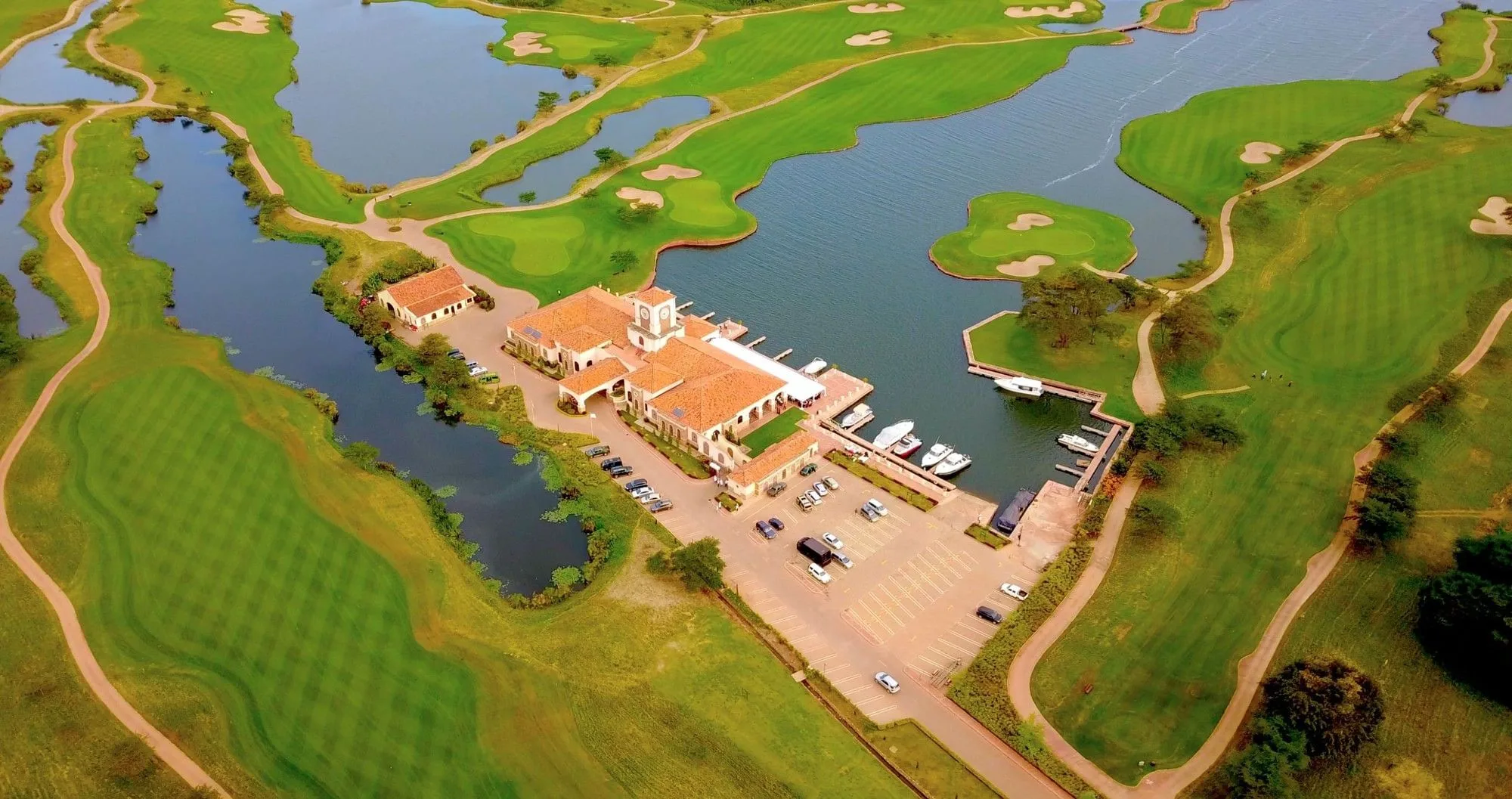 Championship golf course and marina