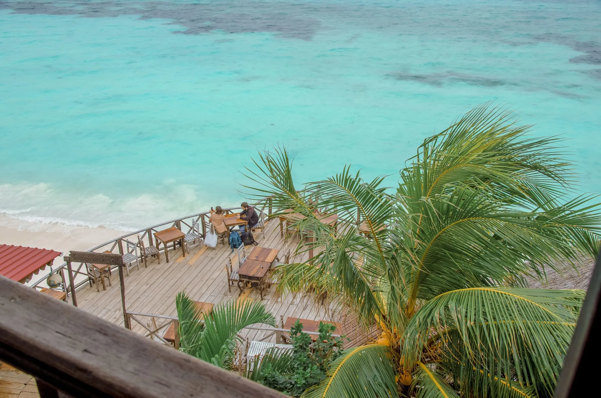 Terrace overlooking the Indian Ocean
