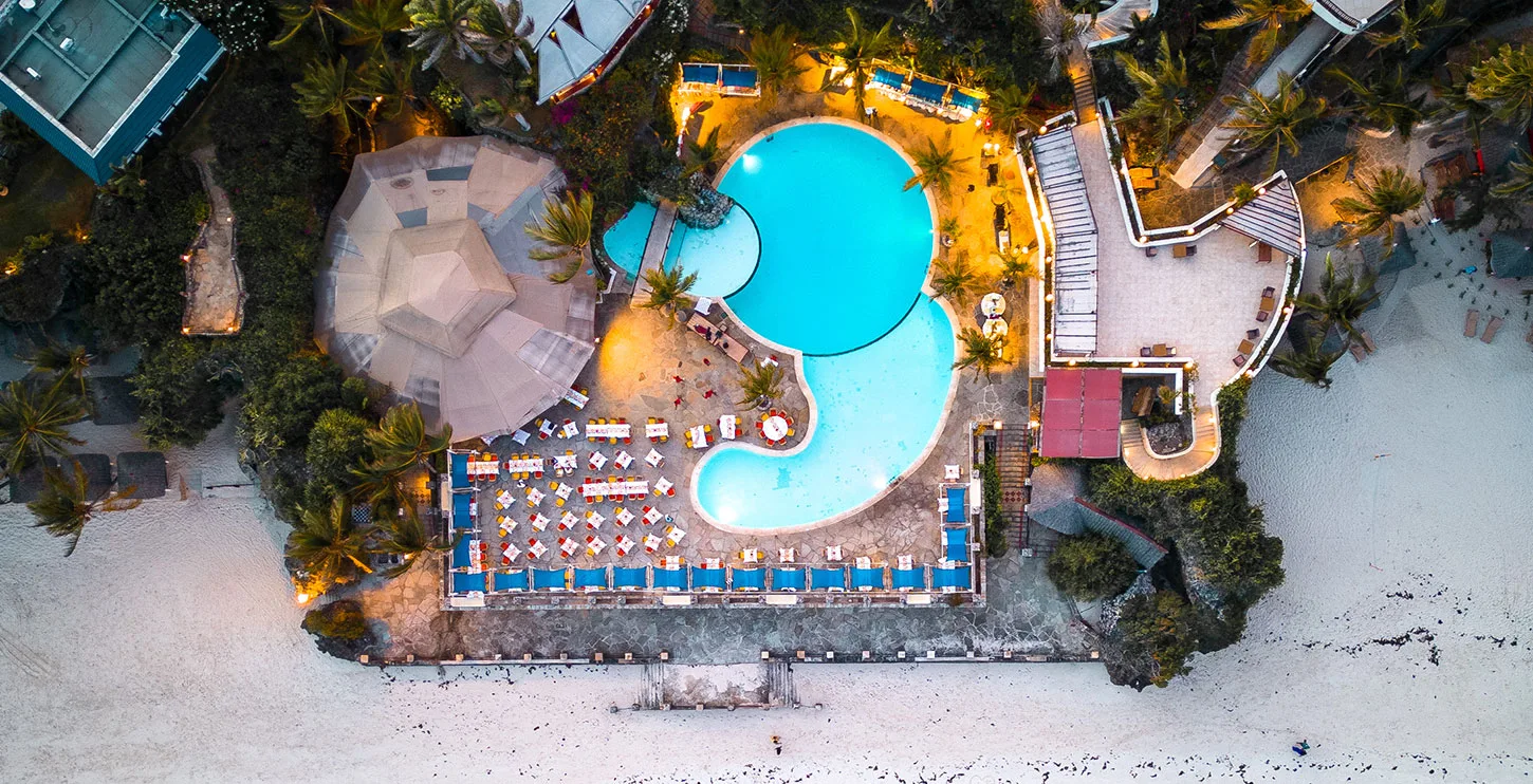 Pool beside Diani Beach