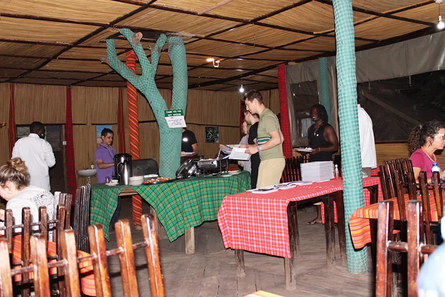 Buffet dining tent