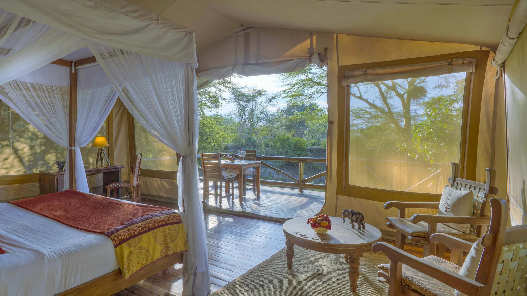 Guest tent and private deck
