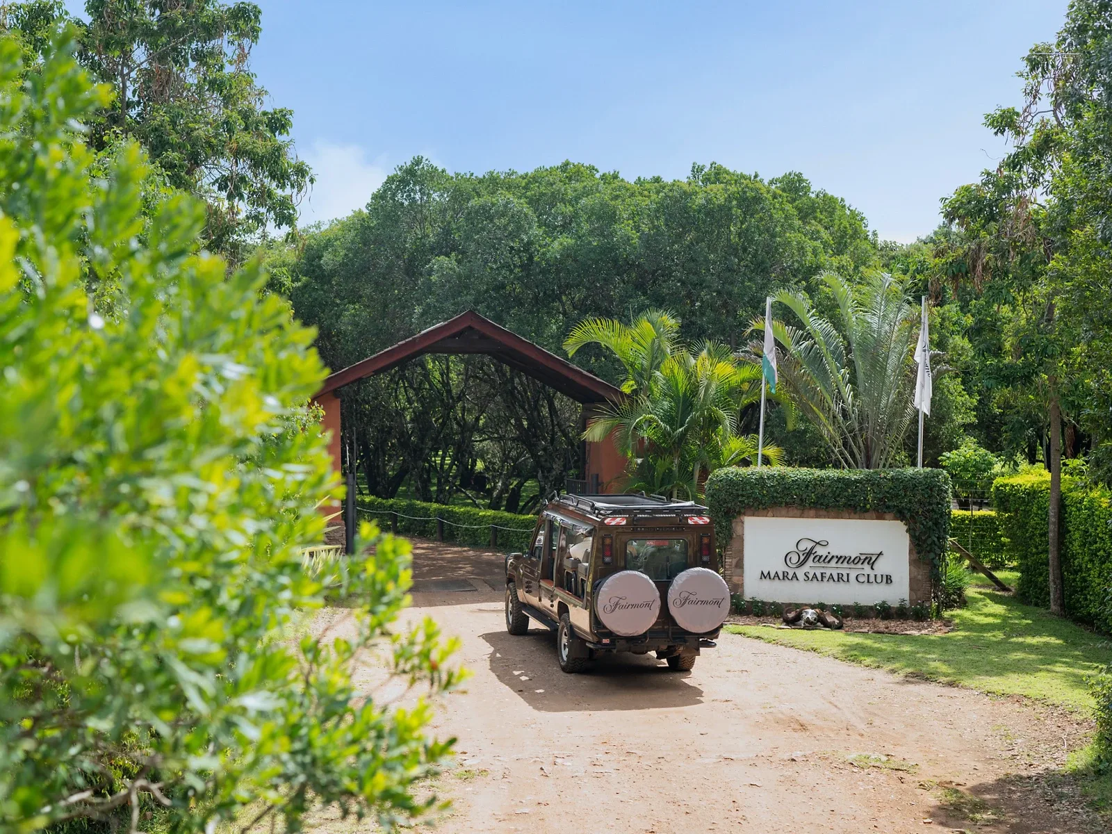 Leafy club entrance