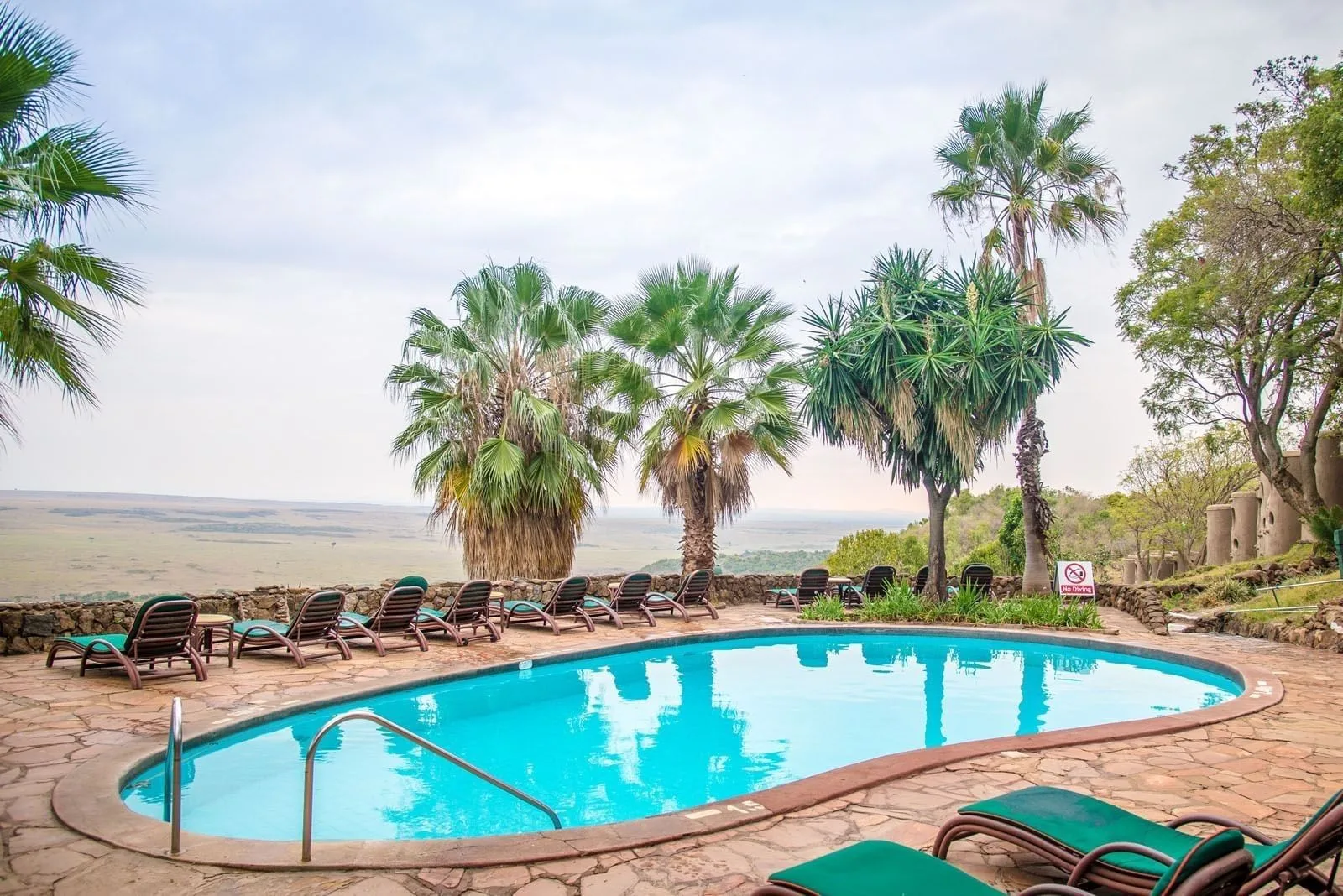 Heated lodge swimming pool