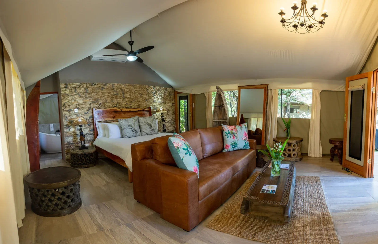 Spacious tented suite