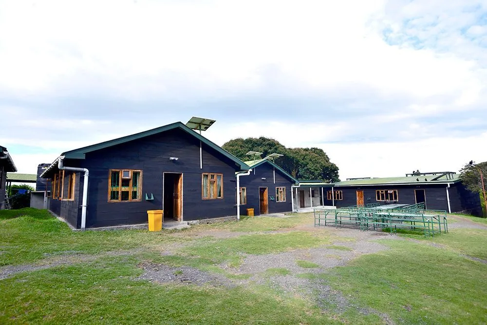 Hut compound and outdoor seating