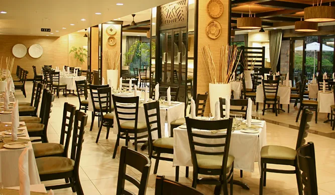 One of three on-site restaurants serving African and international cuisine.