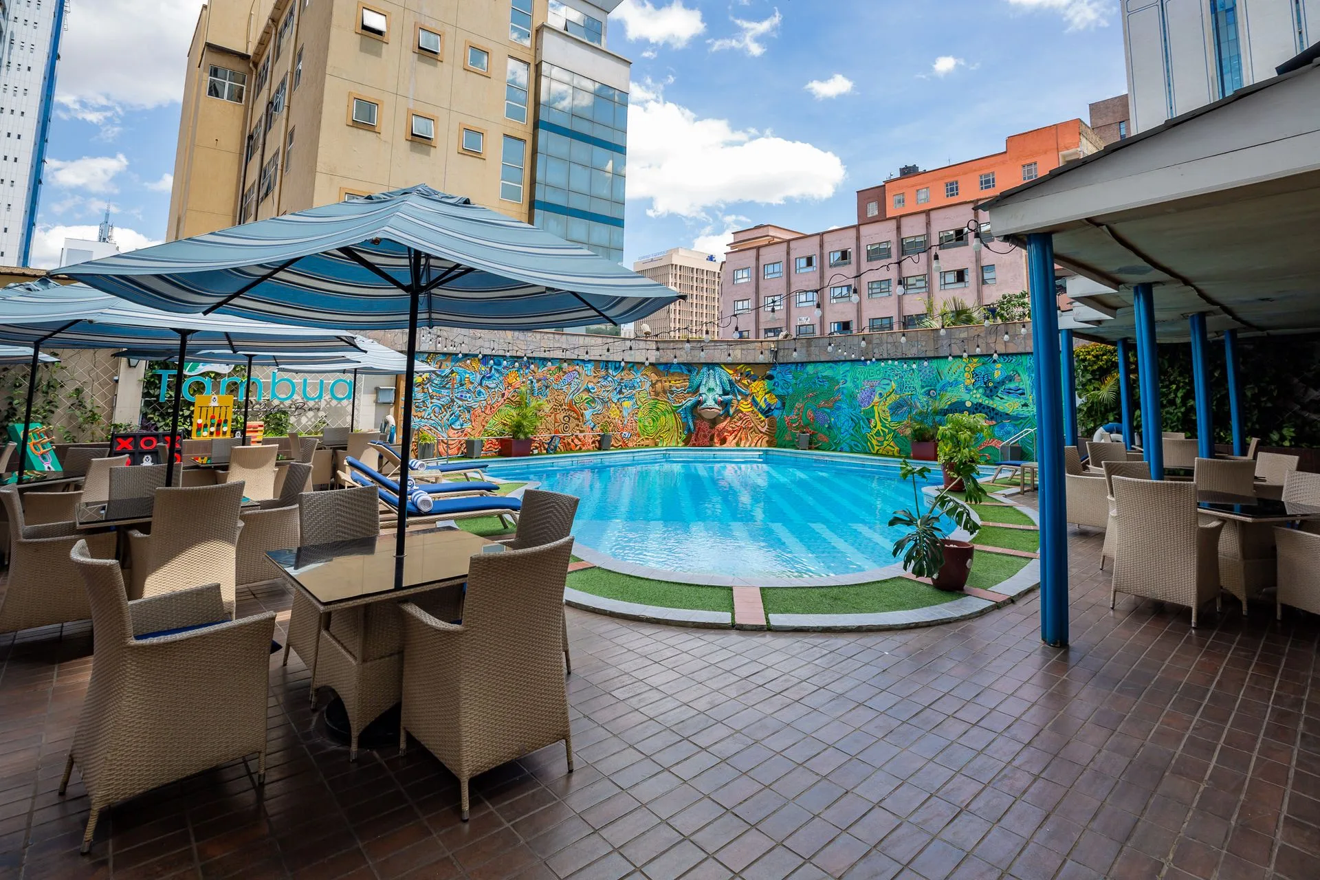 Outdoor hotel pool